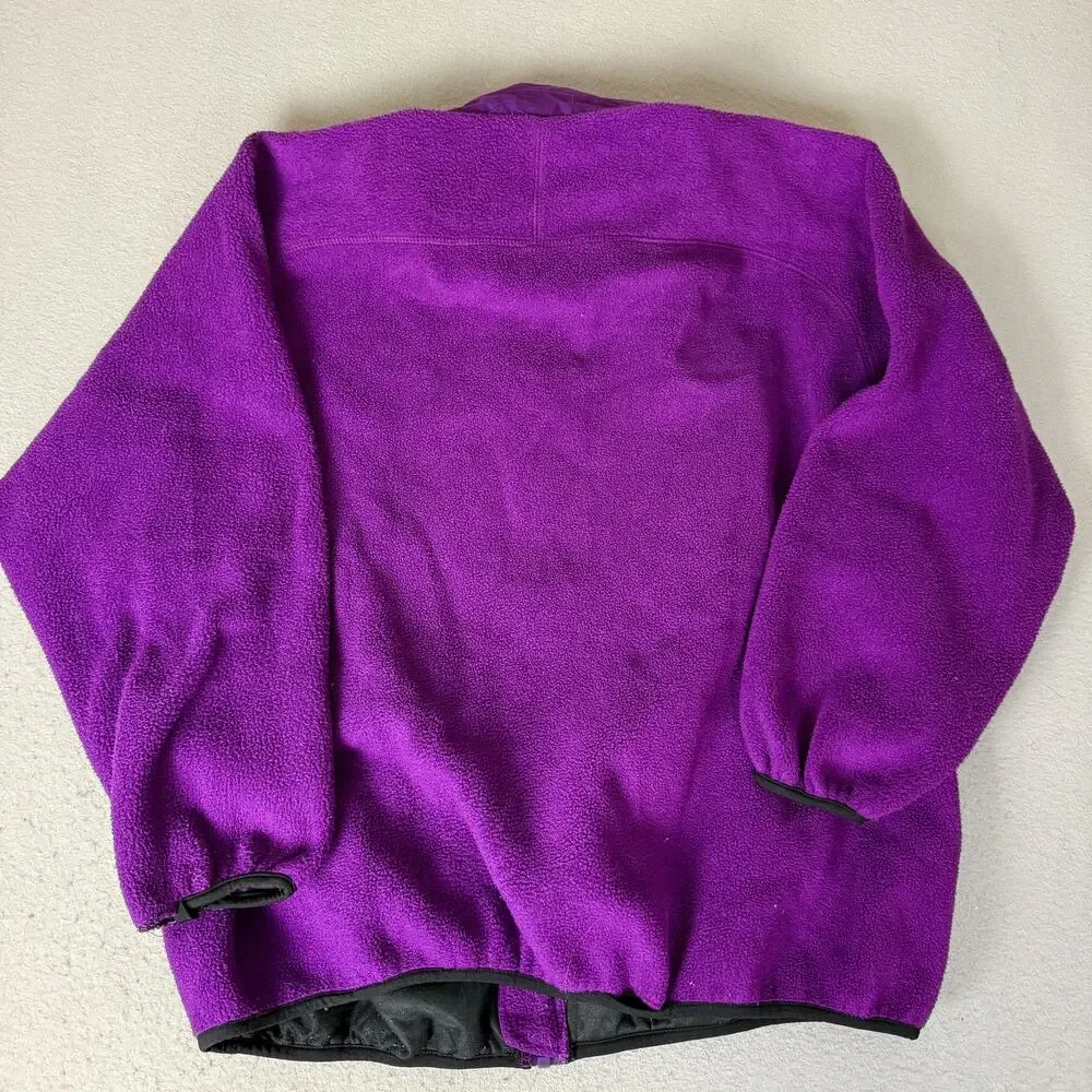 Vintage The North Face Fleece Jacket XL Purple Full Zip Made in USA